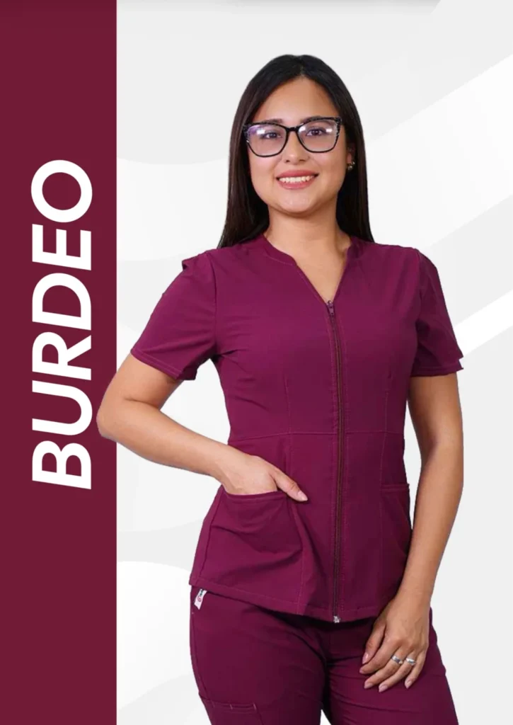 Inicio 16 Uniforme clínico color Burdeo – RopaMed