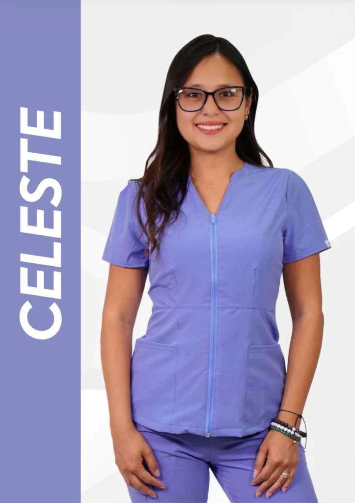 Inicio 3 Uniforme clínico color Celeste – RopaMed