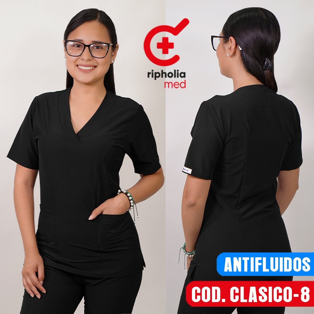 Delantal Clásico 9 Delantal Clásico – Negro – ropa clínica
