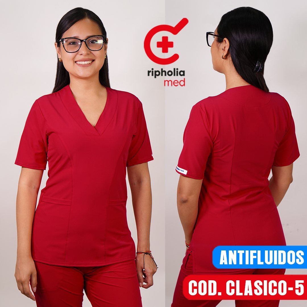 Delantal Clásico 7 Delantal Clásico – Rojo – scrub médico