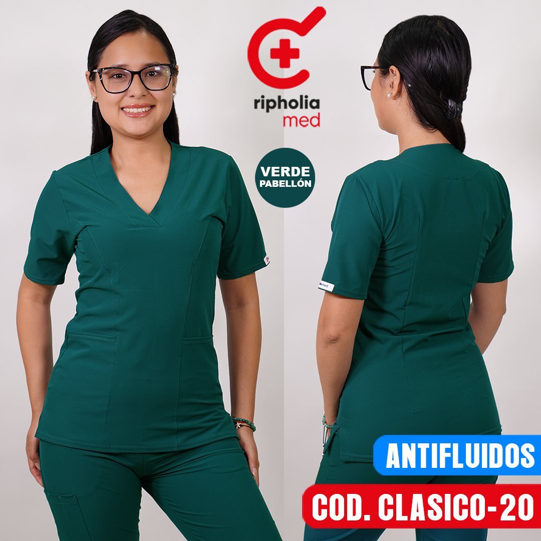 Delantal Clásico 4 Delantal Clásico – Verde Pabellón – uniforme clínico