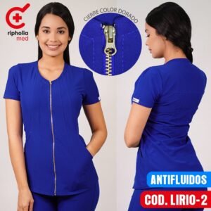 Delantal Lirio – Azul Rey – uniforme clínico