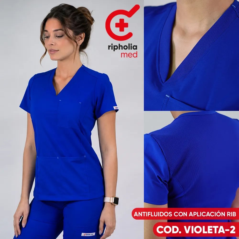 Delantal Violeta 3 Delantal Violeta – Azul Rey – uniforme clínico