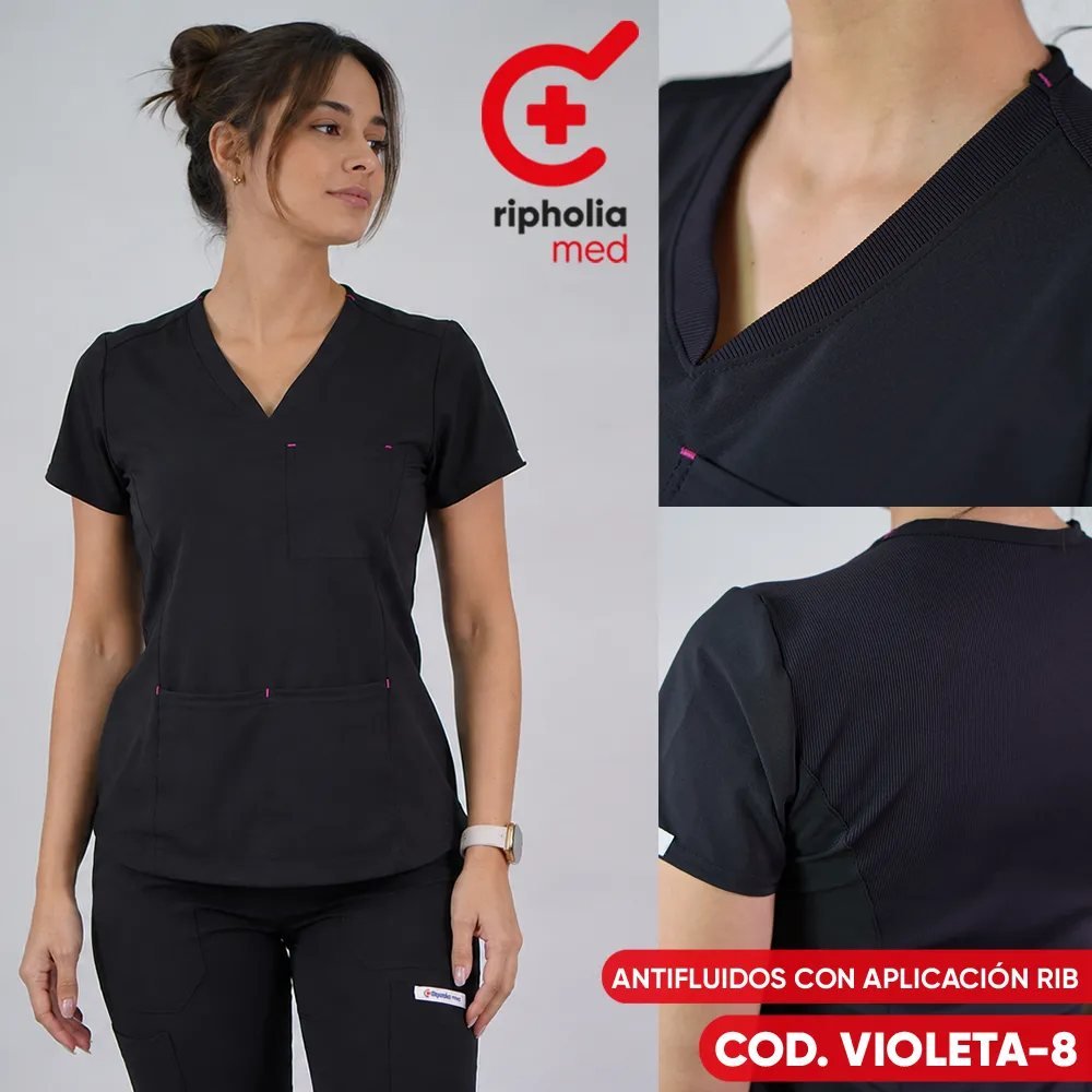 Delantal Violeta 5 Delantal Violeta – Negro – delantal clínico