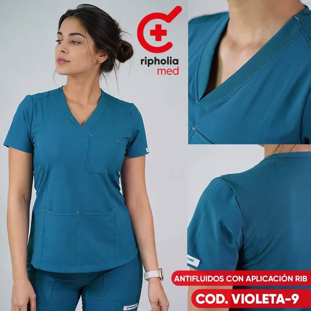 Delantal Violeta 6 Delantal Violeta – Verde Petróleo – scrub médico