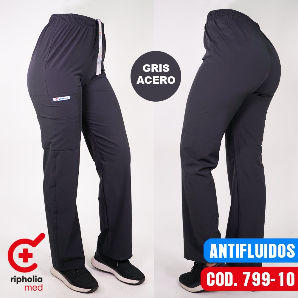 Pantalón Recto 799 4 Pantalón Recto 799 – Gris Acero – ropa clínica