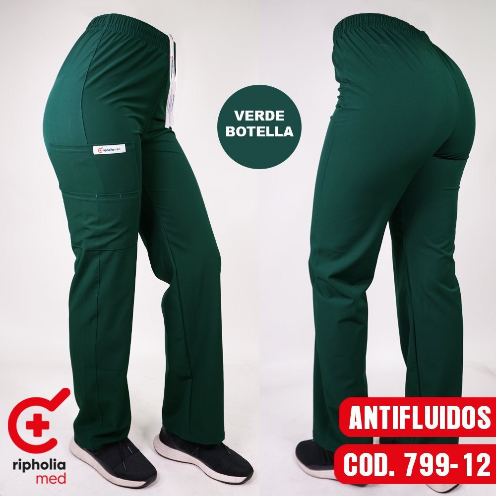 Pantalón Recto 799 6 Pantalón Recto 799 – Verde Botella – ropa médica