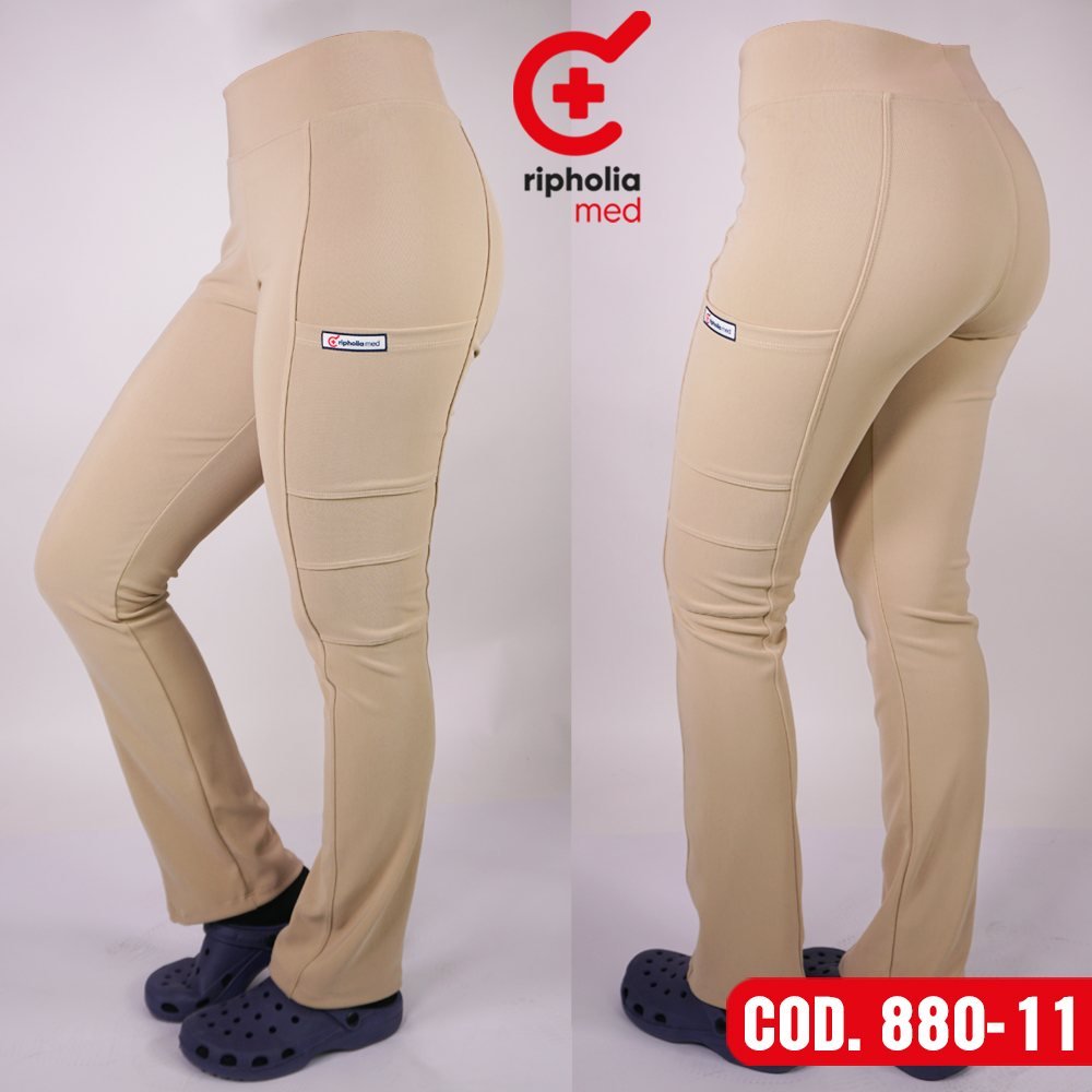 Pantalón Spandex 880 15 Pantalón Spandex 880 – Beige – uniforme clínico