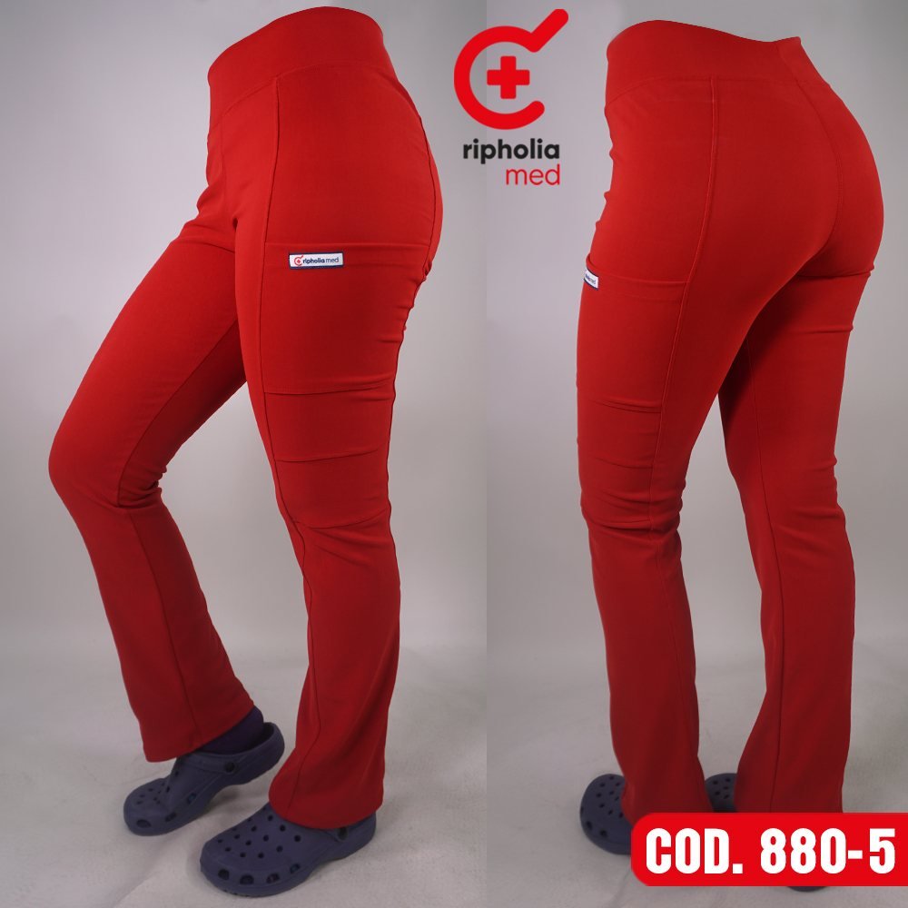 Pantalón Spandex 880 13 Pantalón Spandex 880 – Rojo – ropa clínica